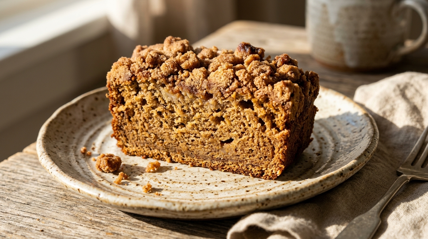 Brown Butter Banana Bread with Cinnamon Crumb Topping